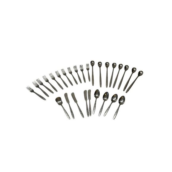 MCM Atomic Starburst Flatware Stainless Japan HTF Pieces 28 VTG